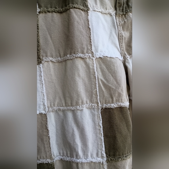 Vintage Y2K Zana Di Beige Cotton Patchwork Pants_16 - Picture 3 of 5